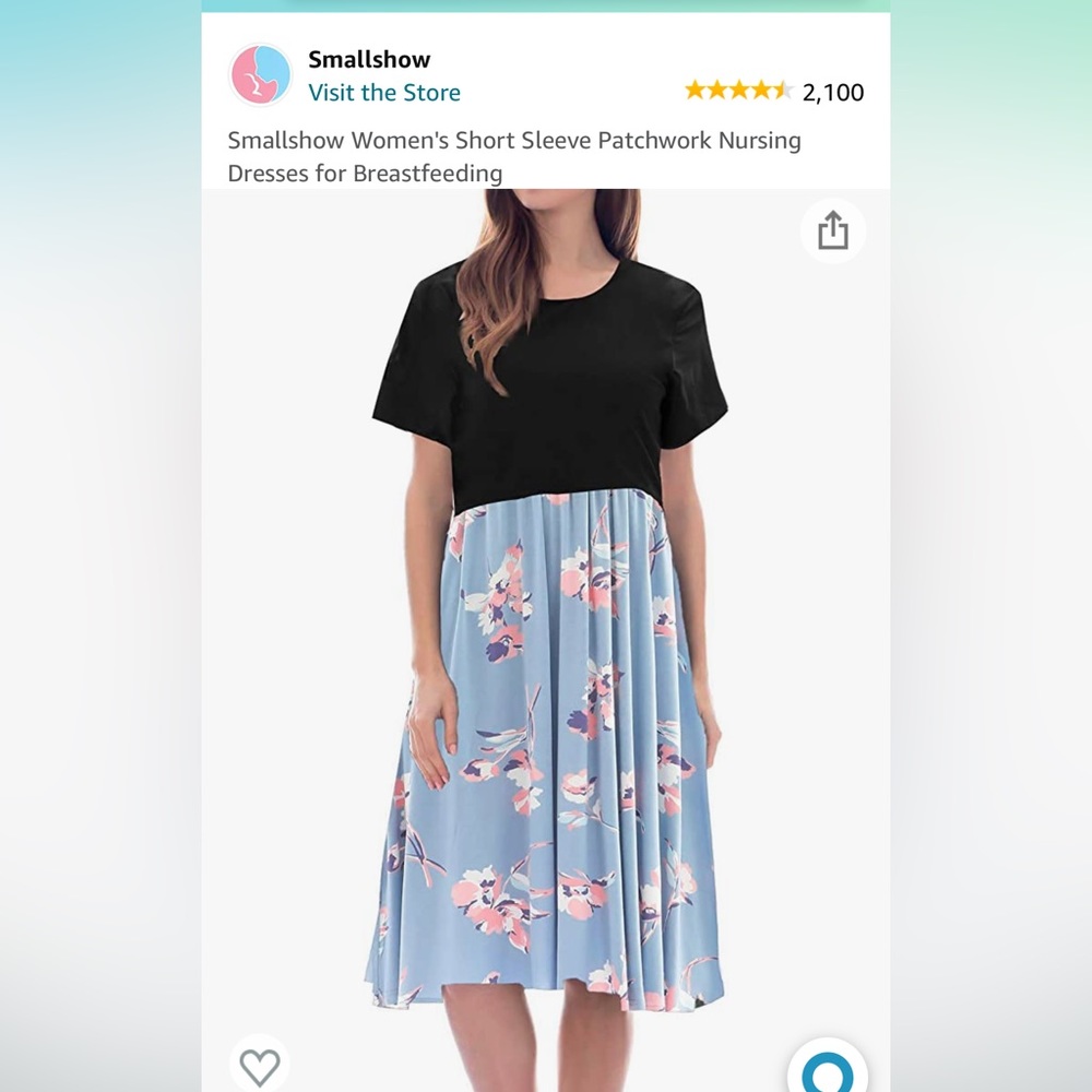 Smallshow Women’s Short Sleeve Maternity Dress